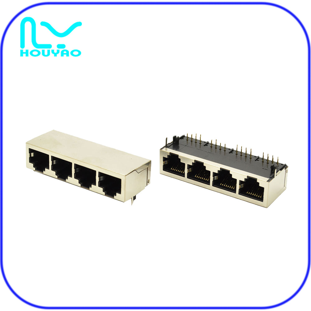 RJ45 1*4屏蔽無燈